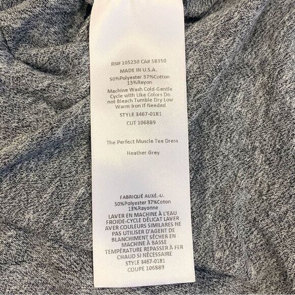 Current Elliott The Perfect Muscle Tee Dress Heathered Gray Size Small - Picture 7 of 10